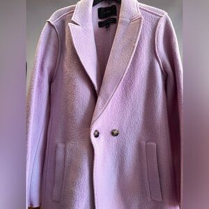 NWOT J Crew Light Pink Daphne topcoat in Italian boiled wool